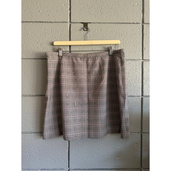 NWT Women's Banana Republic Wool Blend Academia Plaid Mini Skirt size 14 Preppy - Picture 5 of 6